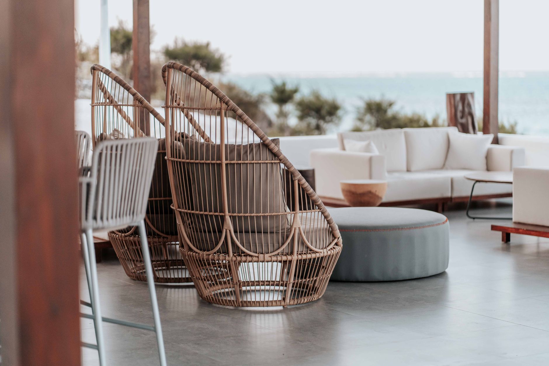 Coastal chalet interior view